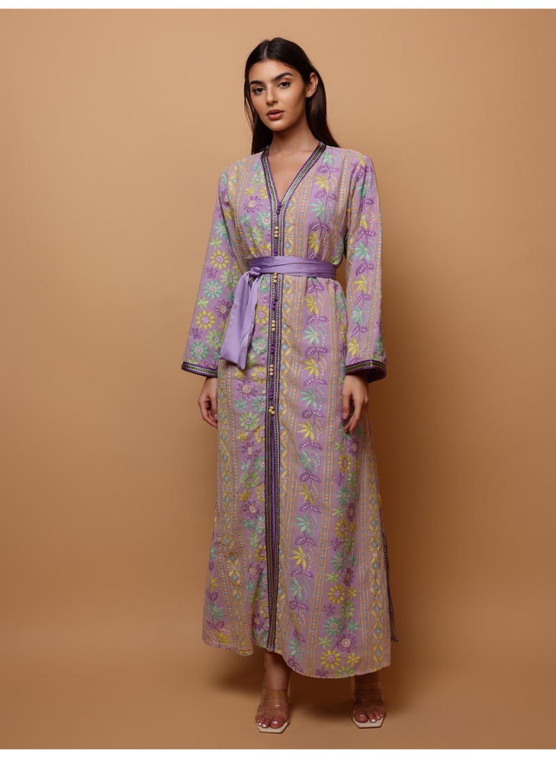 Ikkxa Karam Jalabiya IK1076 Purple - Image 2